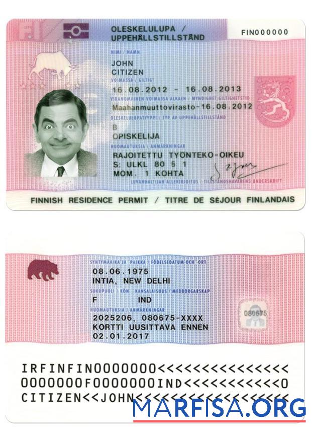 Downloadable Finland residence permit download for verification